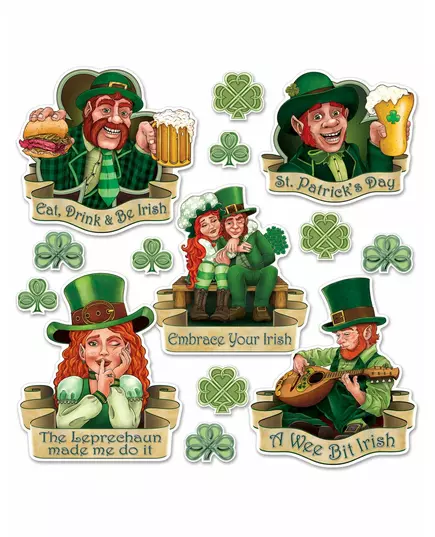 Kartonnen St. Patrick's Day versieringen