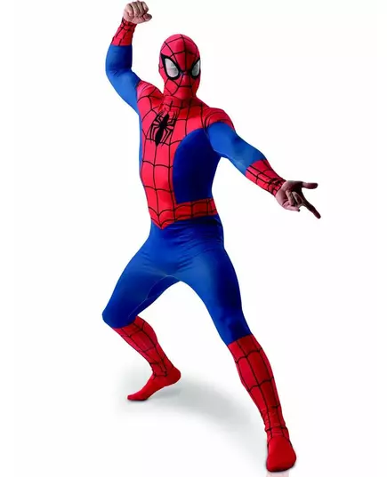 Eendelig second skin Spiderman™ kostuum voor volwassenen, Maat: Medium/Large
