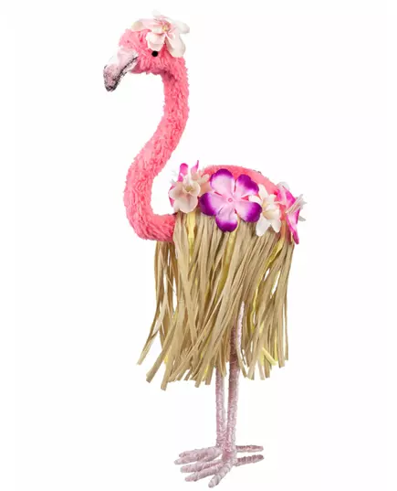 Flamingo decoratie op pootjes 35 x 16 cm