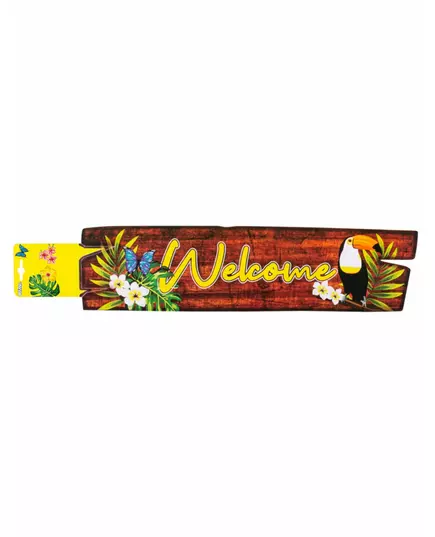 Welkom toekan wanddecoratie 60 x 13 cm