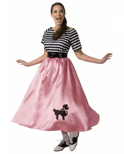 Jaren 50 roze retro kostuum voor vrouwen