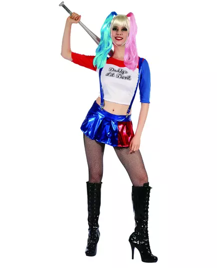 Déguisement Arlequine diabolique femme, Taille: Small