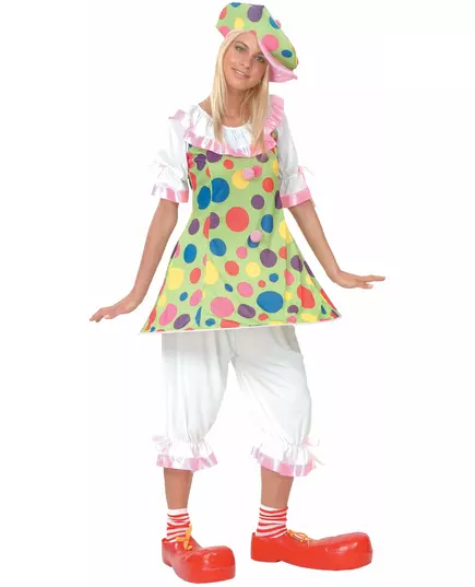 Clown kostuum met hoepel voor dames