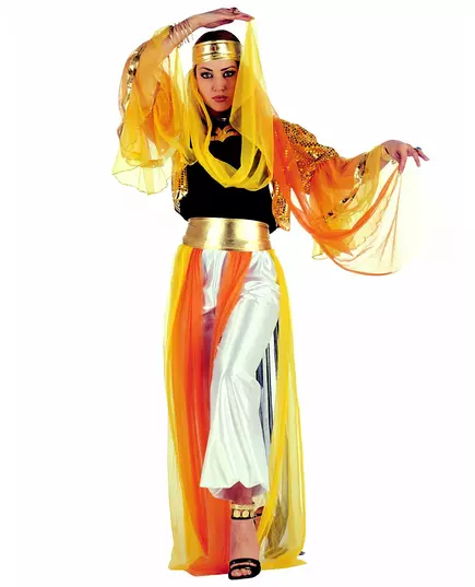Déguisement danseuse orientale à voilage femme, Taille: Medium
