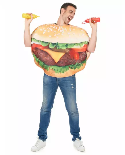 Grappig hamburger kostuum voor volwassenen