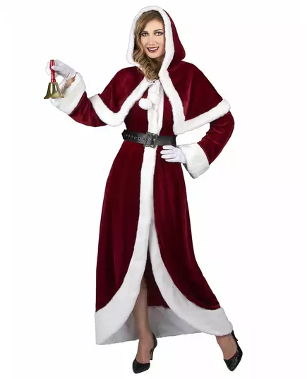Déguisement de Mère Noël Super Luxe adulte, Taille: Medium