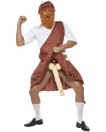 Humoristische Schotse outfit voor volwassen, Maat: M