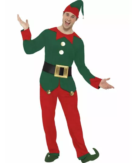 Verkleedkostuum Elf voor heren Kerst, Maat: Large