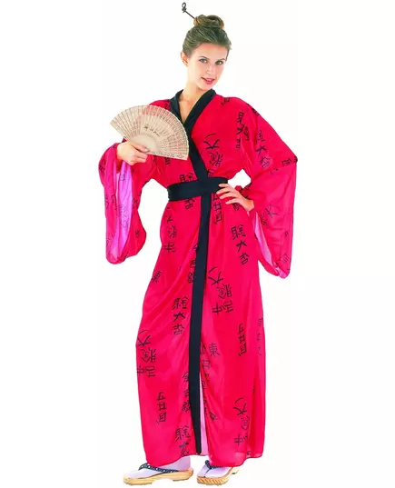 Geisha kostuum met Japanse tekens voor vrouwen