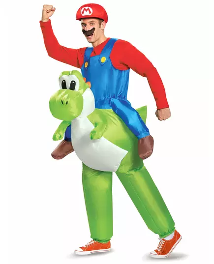 Déguisement gonflable Mario sur Yoshi Nintendo® adulte