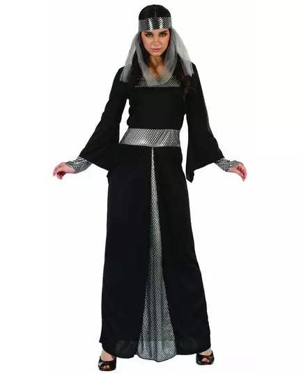 Déguisement Médiéval noir Femme, Taille: Small