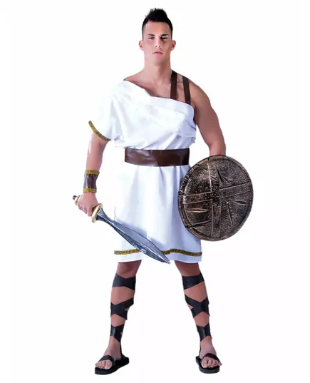 Witte spartaan kostuum voor mannen, Maat: Large (52–54)