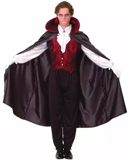 Déguisement vampire rouge homme Halloween, Taille: Large