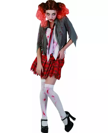 Bebloed Zombie schoolmeisje kostuum voor vrouwen