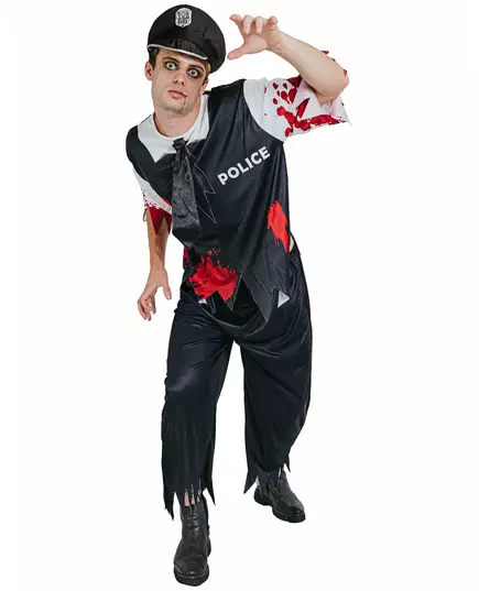 Zombie agenten kostuum voor mannen (Halloween), Maat: Large