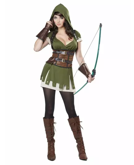 Costume d'archère en bois pour femme, Taille: Small (38/40)