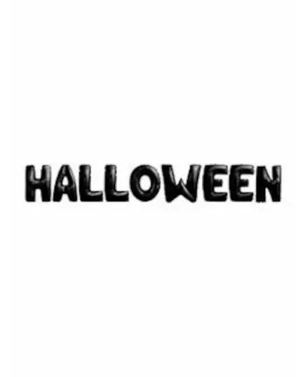 Guirlande ballons aluminium Halloween lettres noires 40 cm