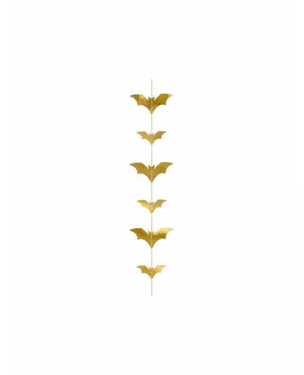 Metallic gouden vleermuis slinger 150 x 11 cm