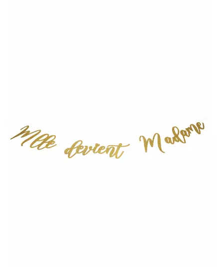 Miss wordt Madame gouden kartonnen slinger 1,20 m