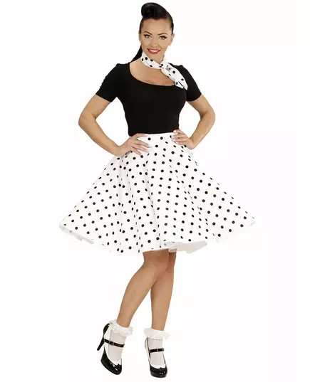 Retro rok en sjaaltje jaren 50 voor dames