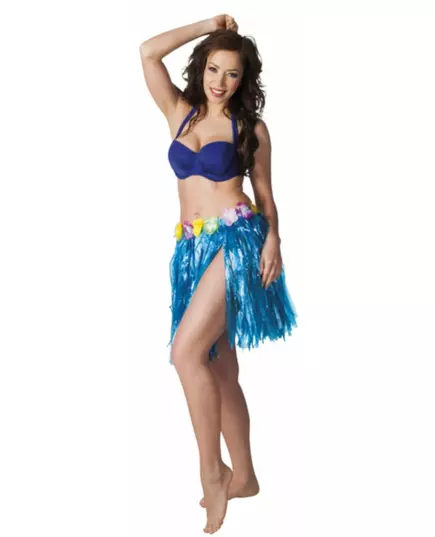 Blauwe hawaiiaanse rokje voor volwassenen