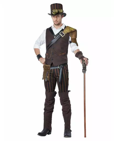 Steampunk avonturier kostuum voor mannen, Maat: Small