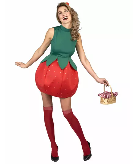 Déguisement robe fraise femme