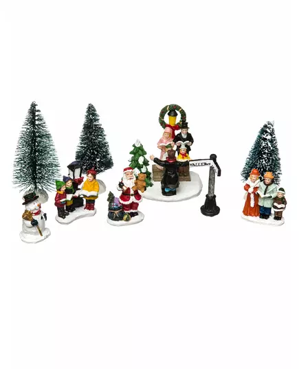 Kerstdorp beeldjes kerstkoor