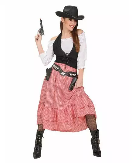 Déguisement chef du far west femme, Taille: Small