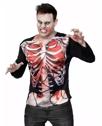 Zombie skelet t-shirt voor volwassenen
