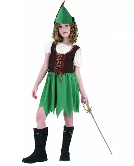 Déguisement Fille des bois, Taille: 4–6 ans (110–120 cm)