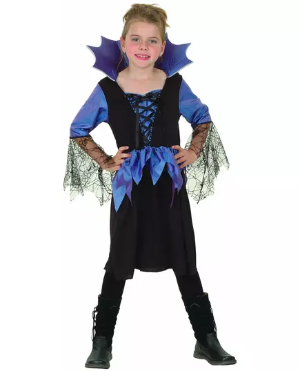 Déguisement bleu reine araignée fille, Taille: 7–9 ans (120–130 cm)