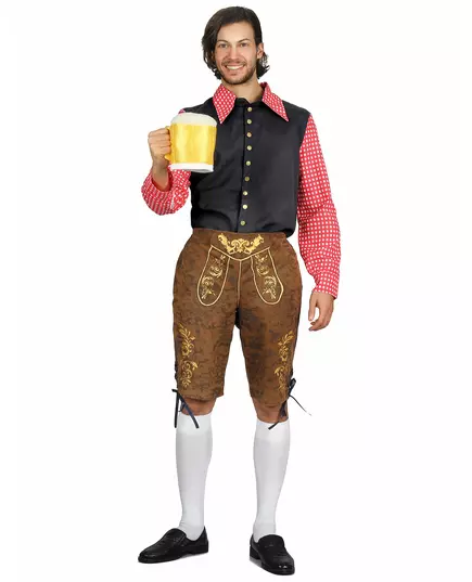 Déguisement Bavarois à carreaux homme, Taille: Large