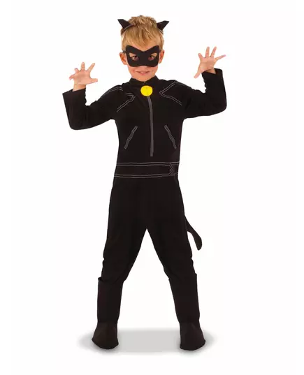 Déguisement classique chat noir Miraculous™ enfant, Taille: 3–4 ans (90 à 104 cm)