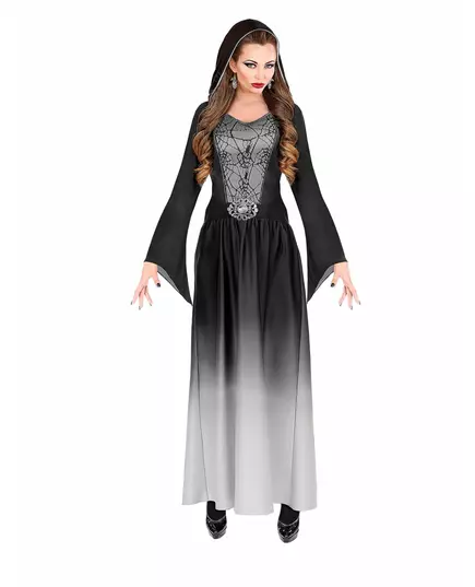 Witte gothic dame vampier vermomming, Maat: S