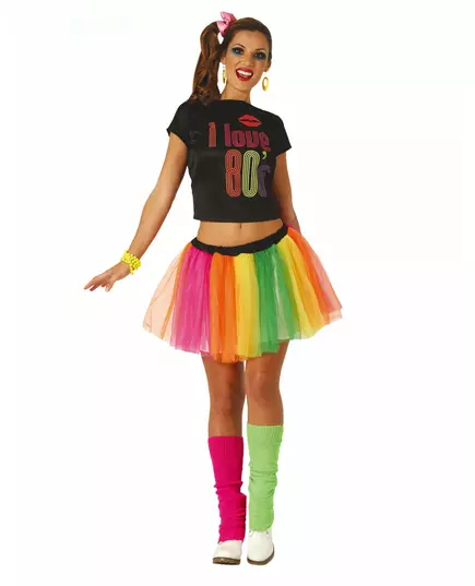 Jaren 80 danseres kostuum voor volwassenen, Maat: X-Small/Small (36–38)