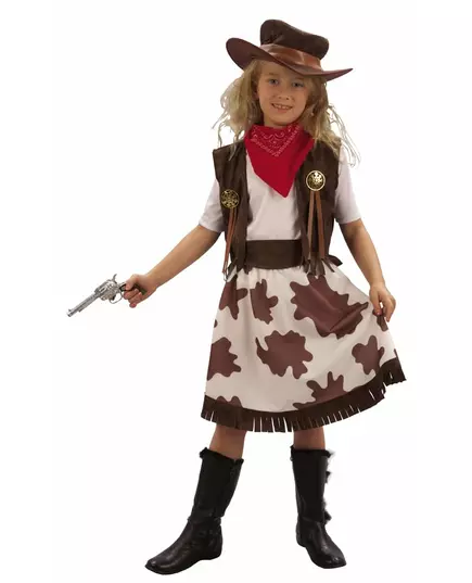Déguisement cowgirl fille, Taille: 4–6 ans (110–120 cm)