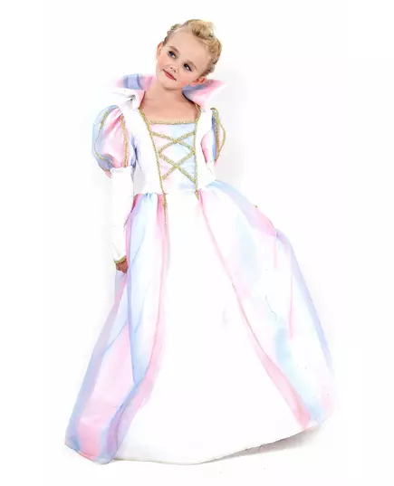 Fluweelachtig roze prinsessen kostuum voor meisjes, Maat: 4–6 jaar (110–120 cm)
