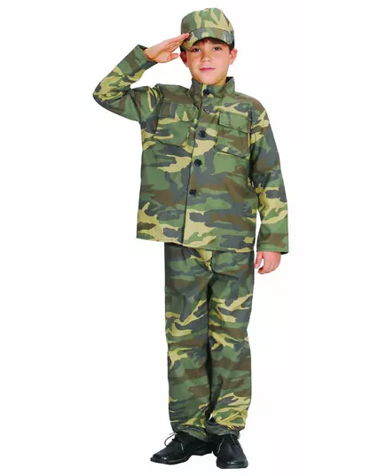 Soldaten kostuum voor jongens, Maat: 4–6 jaar (110–120 cm)
