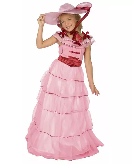 Déguisement dame du sud rose fille, Taille: 3–5 ans (110 cm)