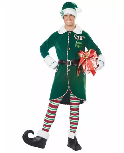 Luxe kerstman-elf vermomming voor mannen, Maat: Large/X-Large