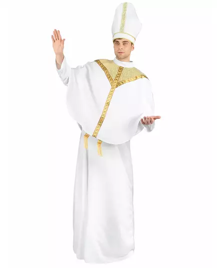 Déguisement évêque blanc homme