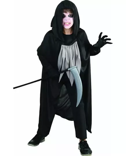 Reaper Magere Hein outfit voor kinderen, Maat: 10–12 jaar (130–140 cm)