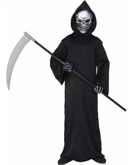 Grim Reaper kostuum voor kinderen, Maat: 5–7 jaar (128 cm)