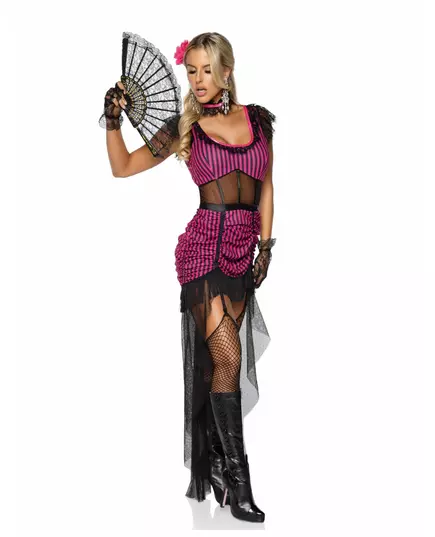 Déguisement fille de saloon sexy femme, Taille: Large (44–46)