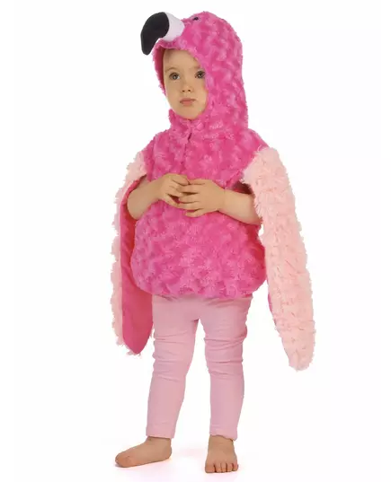 Pluche roze flamingo outfit voor kinderen, Maat: 18–24 maanden (86–92cm)