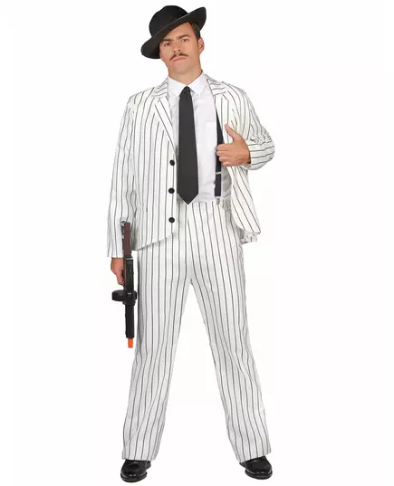 déguisement gangster blanc homme, Taille: Medium