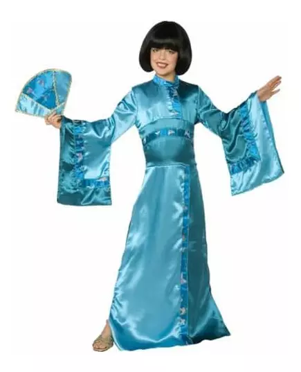 Déguisement geisha bleue fille