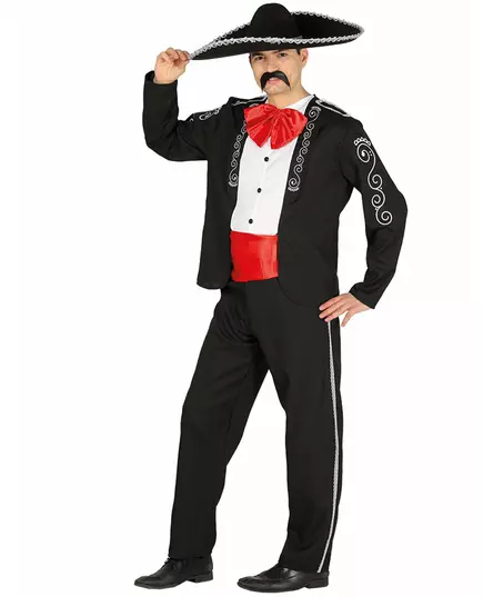 Déguisement gentleman mexicain homme, Taille: Medium (38–40)