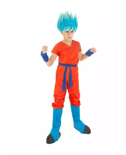 Déguisement Goku Saiyan Super Dragon ball™ enfant, Taille: 7–8 ans (128 cm)